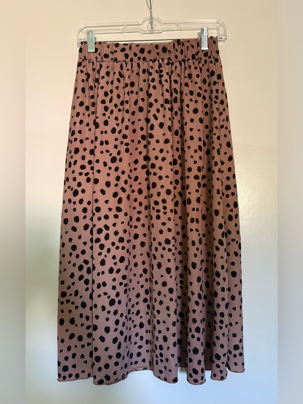 SHEIN Maxi Skirt with Black Spot Print